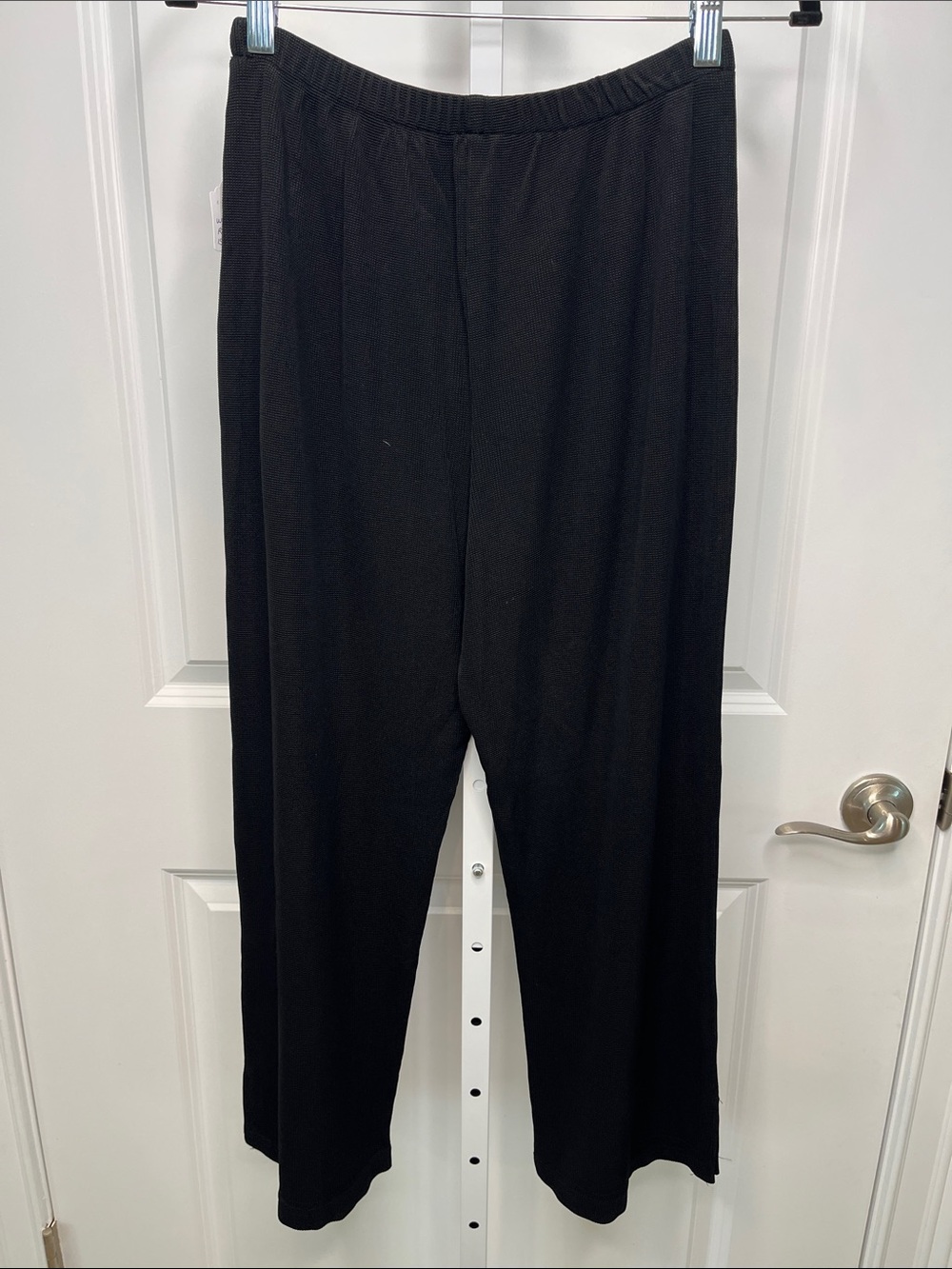 Ronni Nicole Black Cropped Pull-on Knit Pants Large